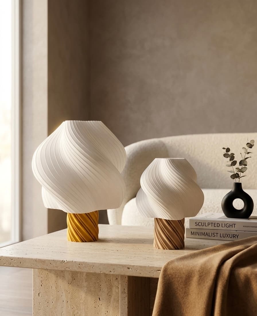 Duo Luminaire + Vase Filo Home — design pack, PLA biosourcé