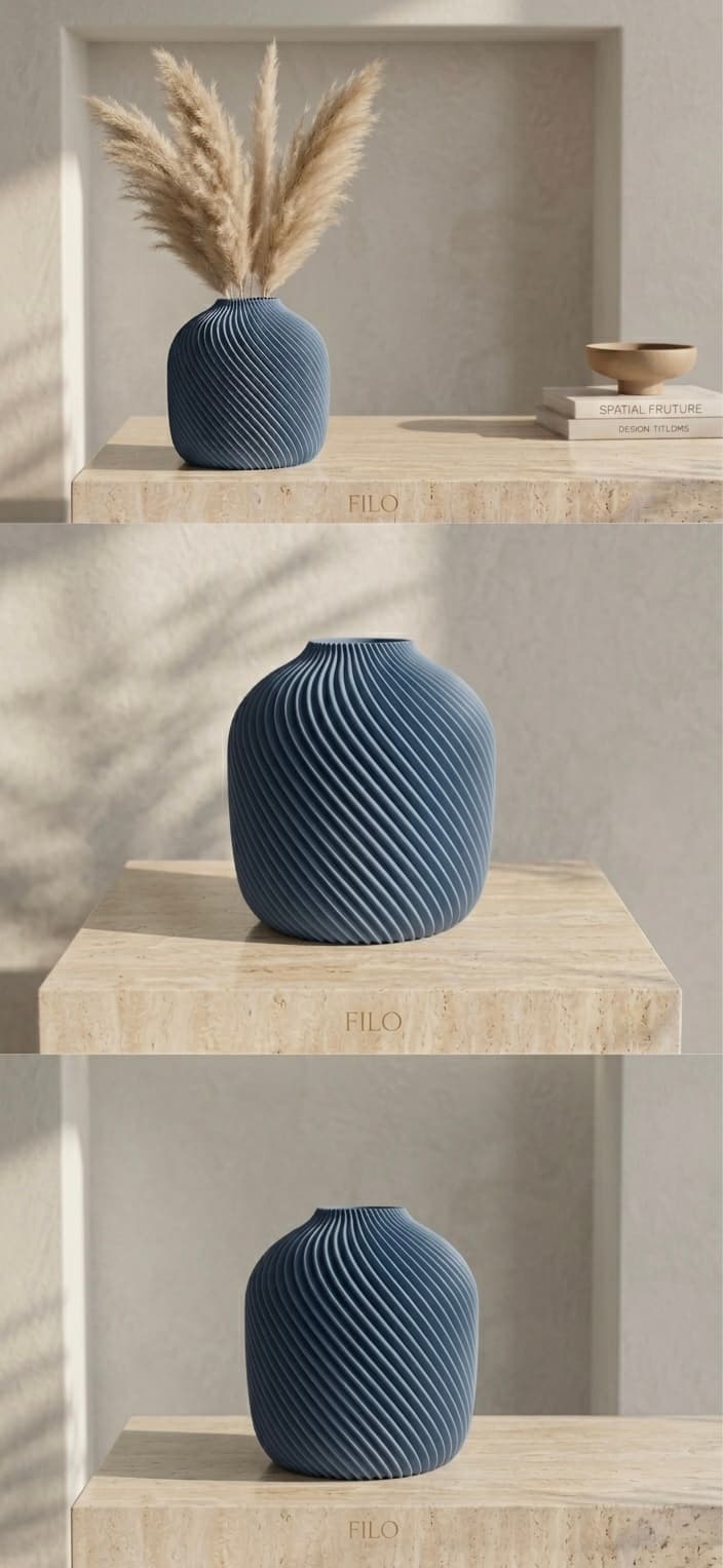 Vase Sphère bleu